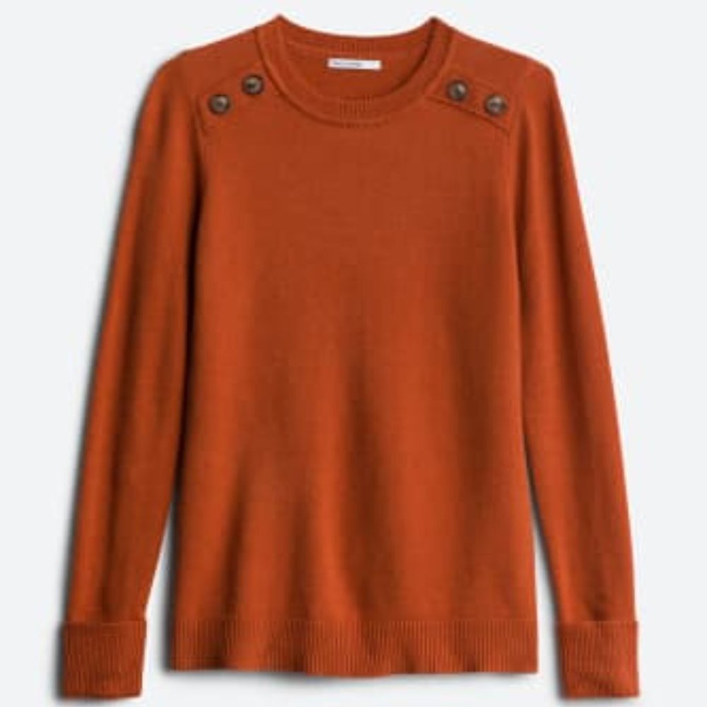 Carson Crew Neck Button Detail Pullover